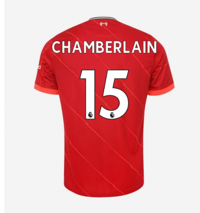 2021/22 Liverpool Home Kit Soccer Jersey with CHAMBERLAIN 15 printing